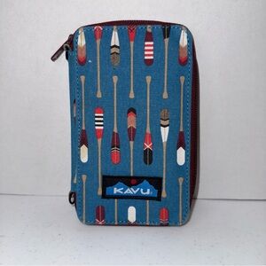 Kavu Blue Paddle Pattern Wallet